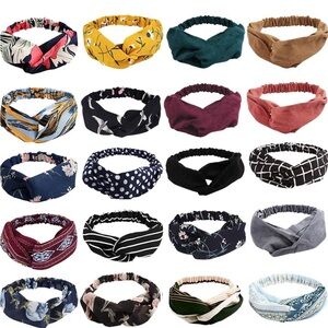 AHONEY Women’s 16 Pack Boho Knotted Elastic Twisted Headbands